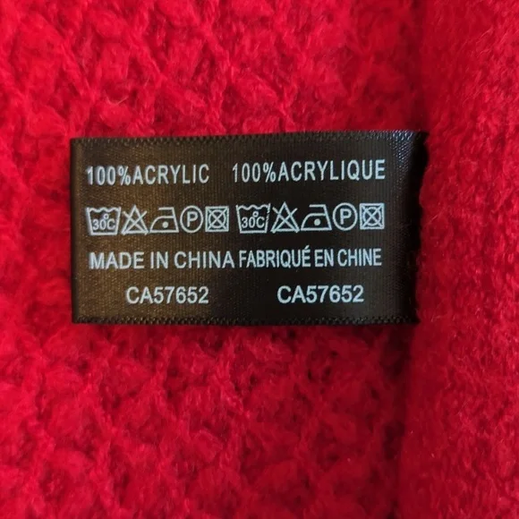 Red Multipurpose Scarf - Picture 9 of 12